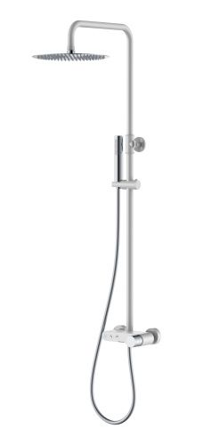 Душевая стойка Boheme Stick 128-WCR настенная цвет белый