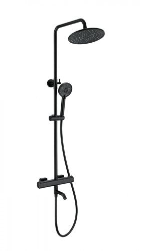 Душевая стойка Wonzon & Woghand Stay WW-B3051-A-MB настенная цвет черный с термостатом