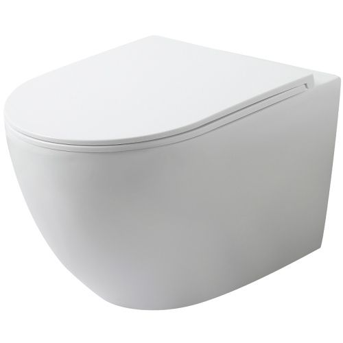 Унитаз подвесной Agger AT07150 белый с сиденьем микролифт смыв торнадо