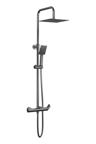 Душевая стойка AQG Alpha 21NITC25ALA12 настенная цвет оружейная сталь