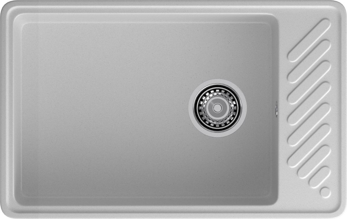 Кухонная мойка Granfest Quarz 51 серый 75х50 цвет серый поверхность матовая