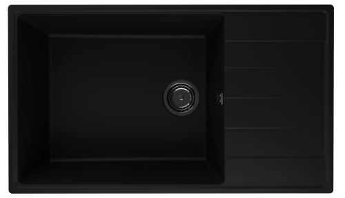 Кухонная мойка Ulgran Quartz Prima 860-07 85х50 цвет черный поверхность матовая