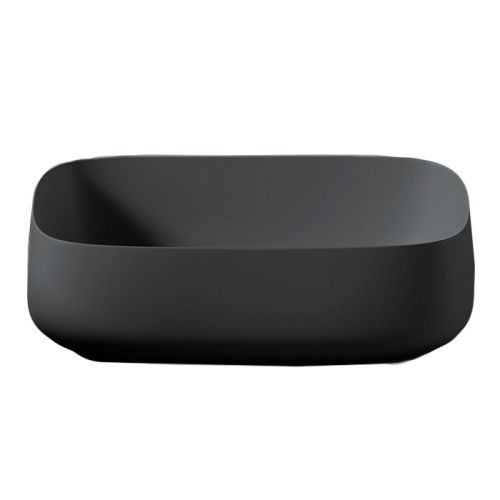 Раковина из нержавеющей стали Artceram COGNAC COL009 15 00 60х40 накладная цвет черный без отверстий под смеситель