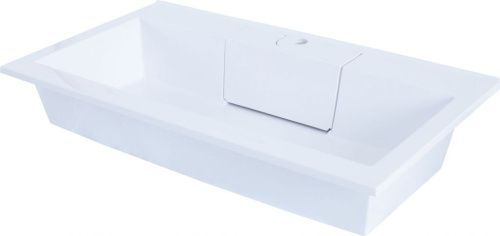 Раковина из искусственного камня Aquanet Фортуна 00187094 80х50 накладная цвет белый 1 отверстие под смеситель