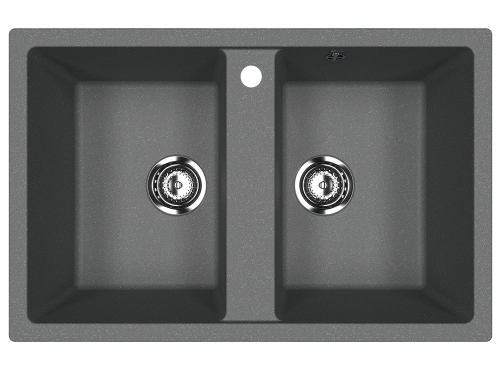 Кухонная мойка Ulgran Classic U-608-343 75х50 цвет серый