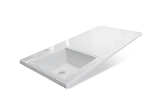 Раковина из искусственного камня Эстет Даллас ФР-00014928 100х50 накладная цвет белый 1 отверстие под смеситель