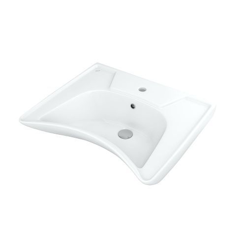 Раковина из сантехнического фарфора Rosa Вн УмА12 60х50 подвесная цвет белый