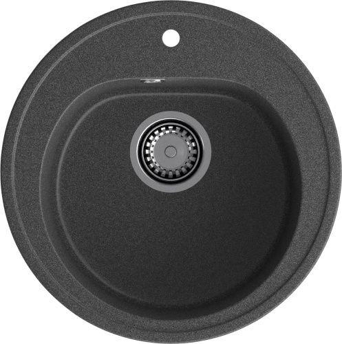 Кухонная мойка Granfest Rondo R-510 графит 50х50 цвет серый поверхность матовая
