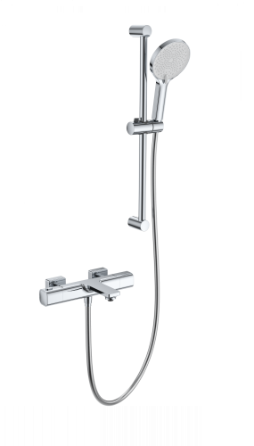 Смеситель для ванны Wonzon & Woghand Solid WW-C2011-A-CR настенный хром с термостатом