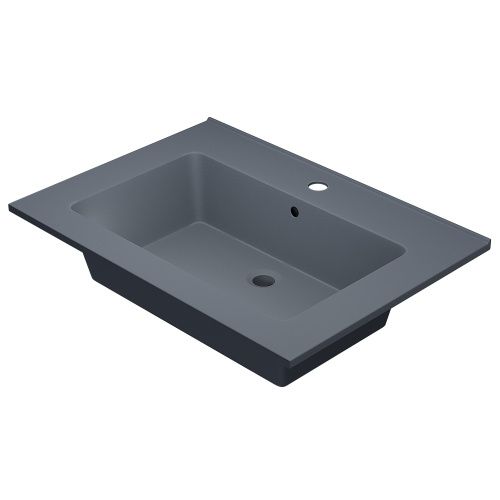 Раковина из искусственного камня Uperwood Parma Quartz 291003002 70х50 полувстраиваемая цвет серый