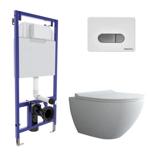 Комплект унитаз с инталляцией и клавишей смыва Berges NOVUM 043270
