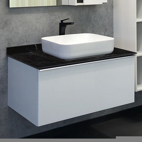 Тумба с раковиной Comforty Милан 00-00014008CF 90х50 подвесная цвет белый