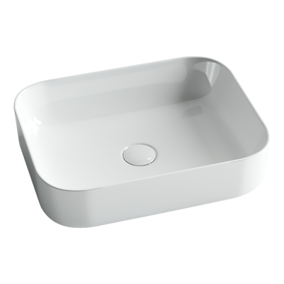 Раковина из сантехнического фарфора Ceramica Nova ELEMENT CN6011 50х40 накладная цвет белый без отверстий под смеситель