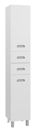 Шкаф-пенал Misty Селена П-Сел05035-01БкП 40х190 напольный цвет белый