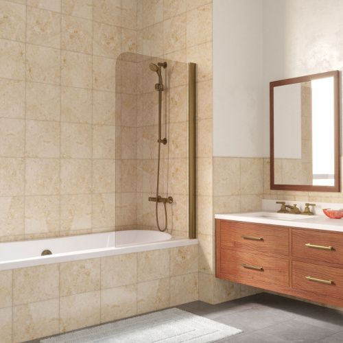 Душевая шторка на ванну Vegas-Glass EV LUX EV LUX 60 05 05 R 60х150 стекло тонированное профиль бронза ориентация правая