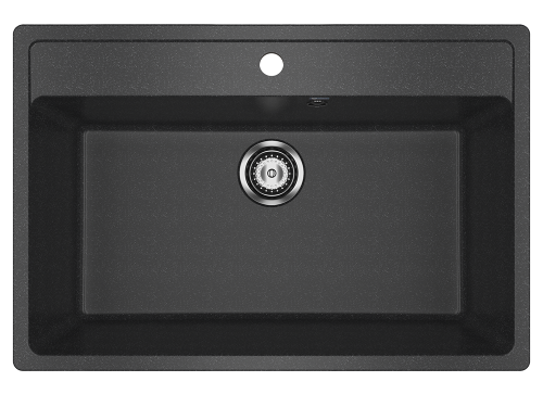 Кухонная мойка Ulgran Classic U-600-308 75х50 цвет черный