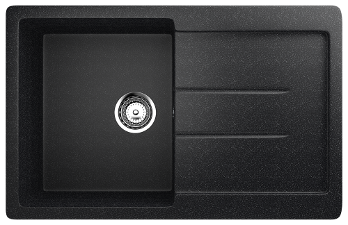Кухонная мойка Ulgran Classic U-507-308 75х50 цвет черный