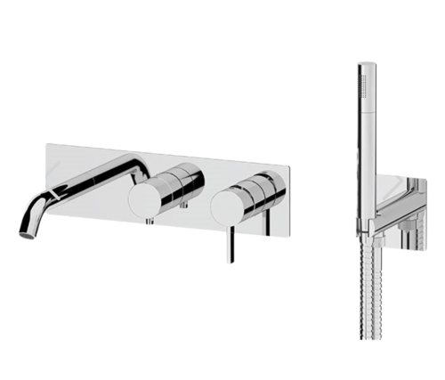 Смеситель для ванны Remer Metrica MC53D2 встраиваемый в стену хром