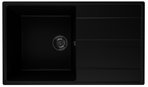 Кухонная мойка Ulgran Quartz Prima 850-07 85х50 цвет черный поверхность матовая