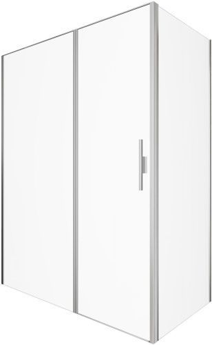 Душевой уголок Allen Brau Priority 3.31038.BA + 3.31044.BA 160х90 стекло прозрачное профиль серебро без поддона