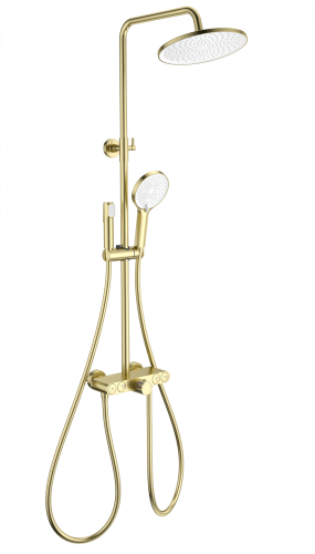 Душевая стойка Wonzon & Woghand Muse WW-B4113-BG настенная цвет золото с термостатом