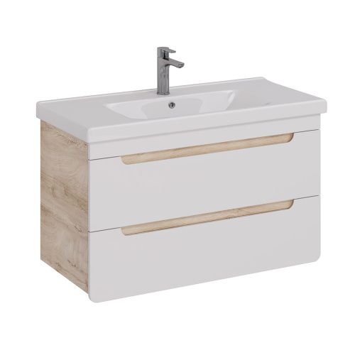 Тумба под раковину LeMark Olivia LM08OL100T 100х40 подвесная цвет белый