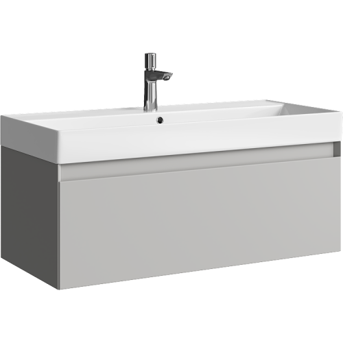 Тумба под раковину Aqwella Y GE01101ST 100х50 подвесная цвет серый