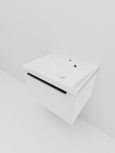 Тумба с раковиной La Fenice SIMPLA NFNC-01-SIM-B-60-3-60 60х50 подвесная цвет белый