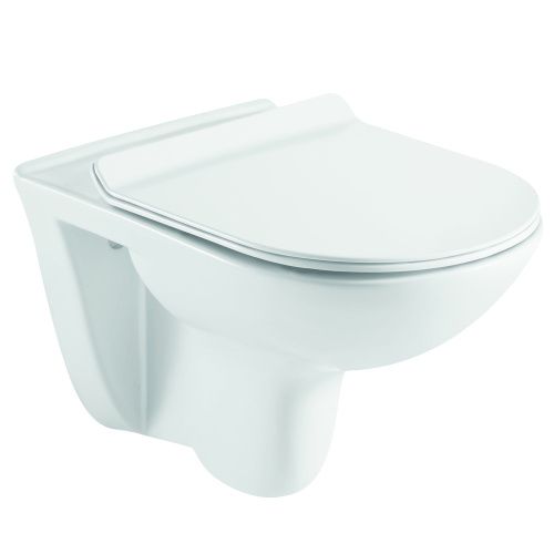 Унитаз подвесной Azario Parma AZ-2142 белый с сиденьем микролифт безободковый каскадный смыв