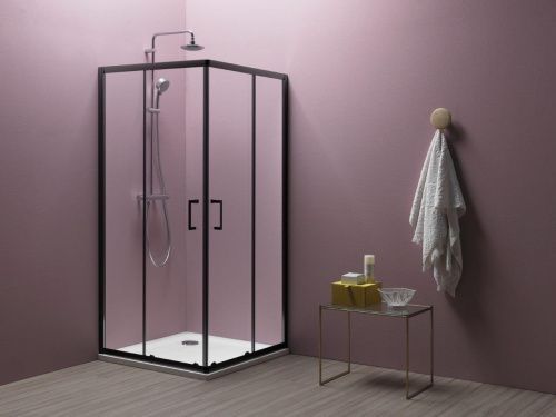Душевой уголок Kolpa-San ECO QUAT 538550 80х80 стекло прозрачное профиль хром без поддона