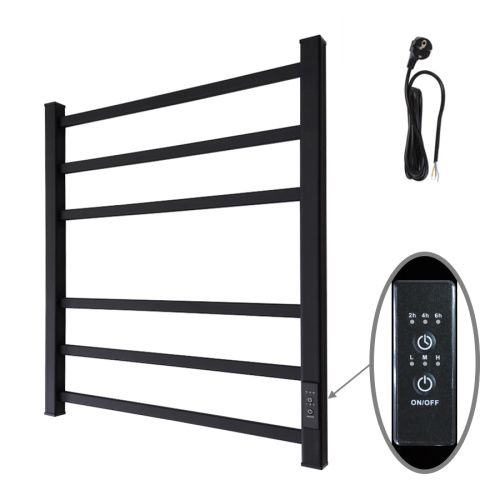 Полотенцесушитель электрический Маргроид Вид 81-10 профильный 8110-6050-1081-9005R 55х60 черный