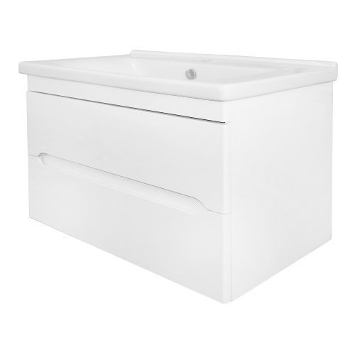 Тумба с раковиной Loranto Арфа CS00089412 80х50 подвесная цвет белый