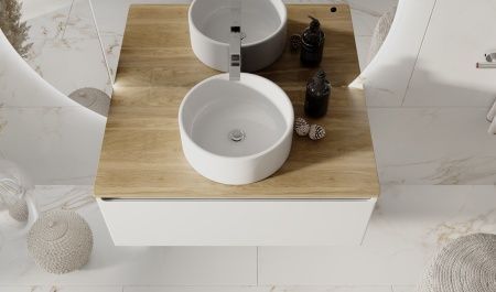 Тумба под раковину Jorno SOLIS SolN.01.100/P/W/JR 100х50 подвесная цвет белый - фото 2