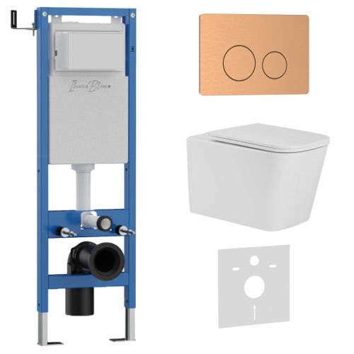 Комплект унитаз с инталляцией и клавишей смыва Iberica Blanca TOLEDO ALTO IB.001M.TLA.231.8172