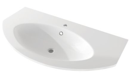 Раковина из искусственного камня Cezares EDEN 50177 90х50 подвесная цвет белый 1 отверстие под смеситель