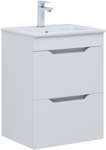 Тумба под раковину Aquanet Практика 00330455 50х40 подвесная цвет белый