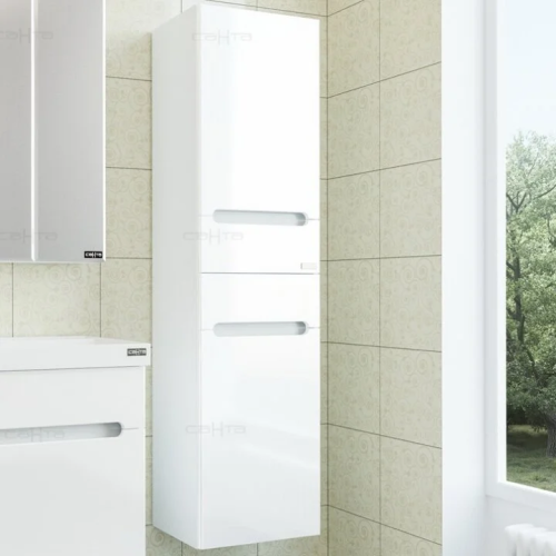 Шкаф-пенал СанТа Лондон 524001 40х150 подвесной цвет белый