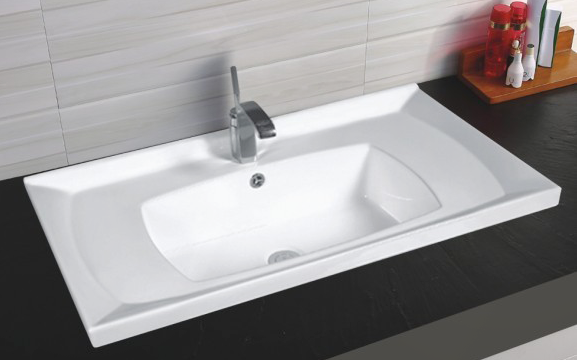 Раковина из сантехнического фаянса Gid Simple-N 71130 70х50 встраиваемая цвет белый 1 отверстие под смеситель