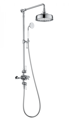 Душевая стойка Wonzon & Woghand Retro WW-B3041-CR настенная цвет хром с термостатом
