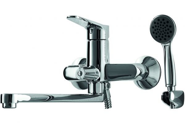 Смеситель Bravat Eco F6111147C-LB настенный хром