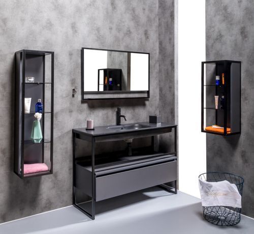 Тумба Armadi Art Loft 894-120-A 118х48х29 подвесная цвет черный