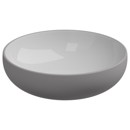 Раковина керамическая GSG Ceramic Design Easy EALAVRO45BI000/038 50х50 накладная цвет белый/серый без отверстий под смеситель