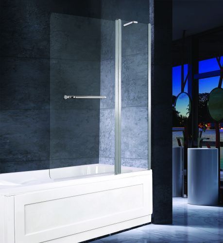 Душевая шторка на ванну Esbano ESDV1412 120х140 стекло прозрачное профиль хром ориентация универсальная