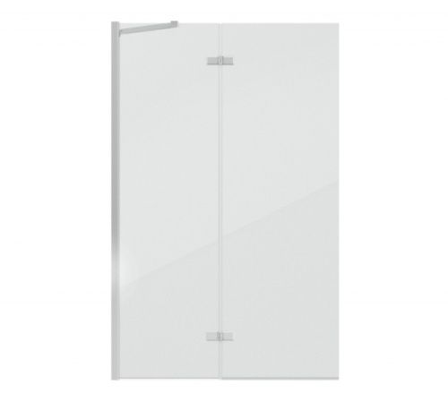 Душевая шторка на ванну Bravat Alfa BG100.5212A 100х150 стекло прозрачное профиль хром ориентация универсальная