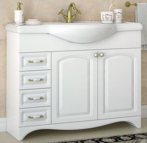 Тумба под раковину Corozo Классика SD-00000315 100х30 напольная цвет белый