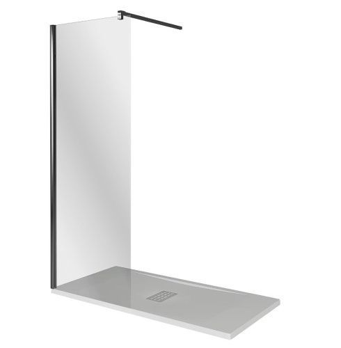 Душевая перегородка Good Door WALK IN ВИ00017 140х195 стекло прозрачное профиль черный