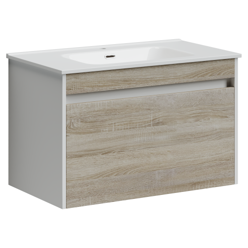 Тумба под раковину Sancos Smart SM80E 80х50 подвесная цвет коричневый