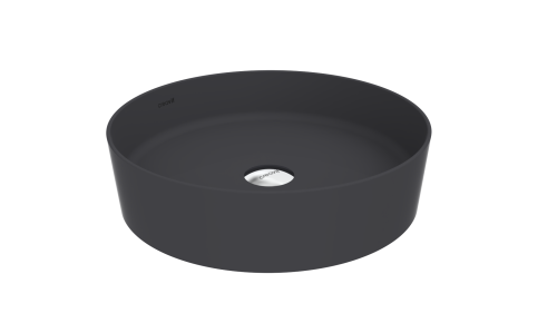 Раковина из сантехнического фарфора Creavit Loop LP145-00AM00E-0000 50х50 накладная цвет черный