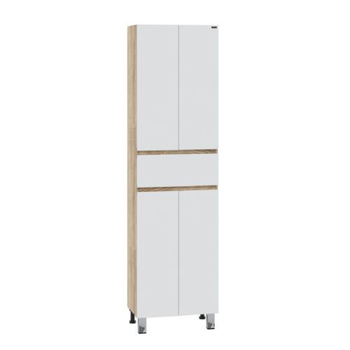 Шкаф-пенал СанТа Марс 700429 50х180 напольный цвет белый/коричневый