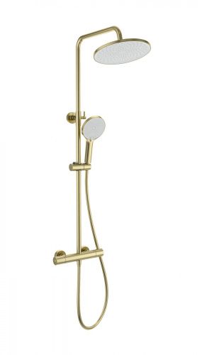 Душевая стойка Wonzon & Woghand Inn WW-B3013-T1-BG настенная цвет золото с термостатом